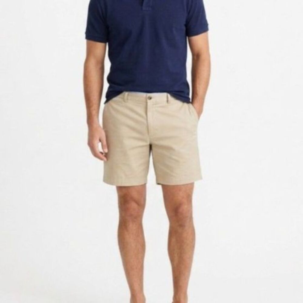 Brooks Brothers Men's Tan Flat Front Lightweight Advantage Chino Shorts Size 38